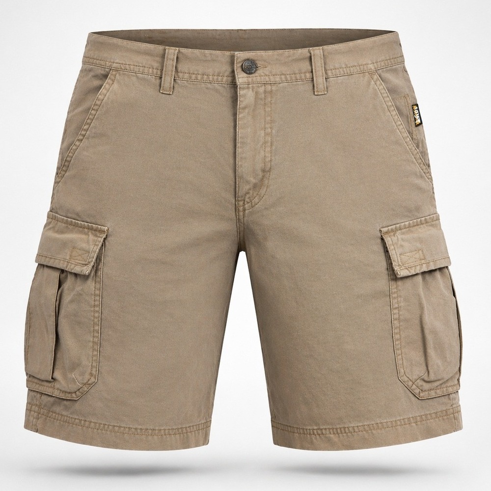 REI Cargo Shorts Men‎ 32 Khaki Tan Nylon Cotton Hiking Utility 115319